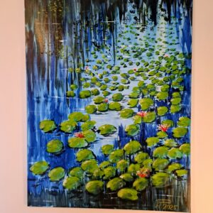 Seerosenklang – Spiegelung im blauen Wasser